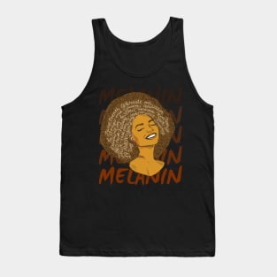 Black Woman Afro African American Melanin History Tank Top